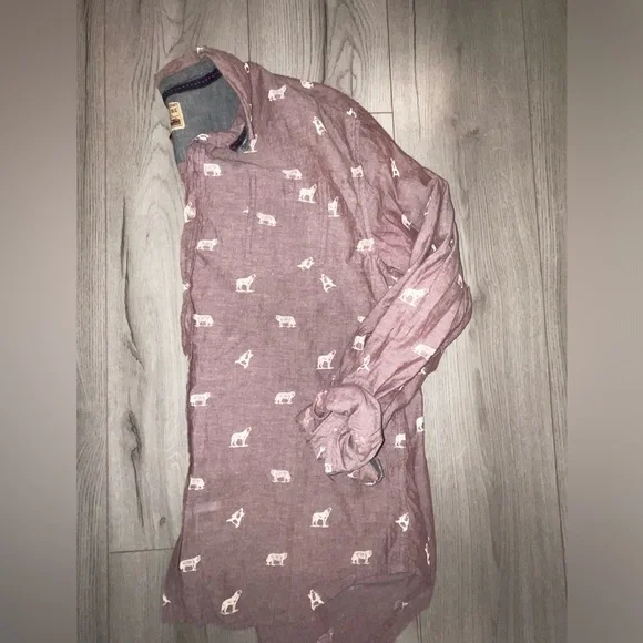 Wolf Pattern Button Down - Picture 2 of 2